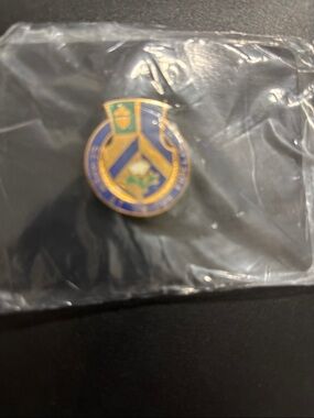 346 Unit Crest Shield Pin in Blue, Gold, Green